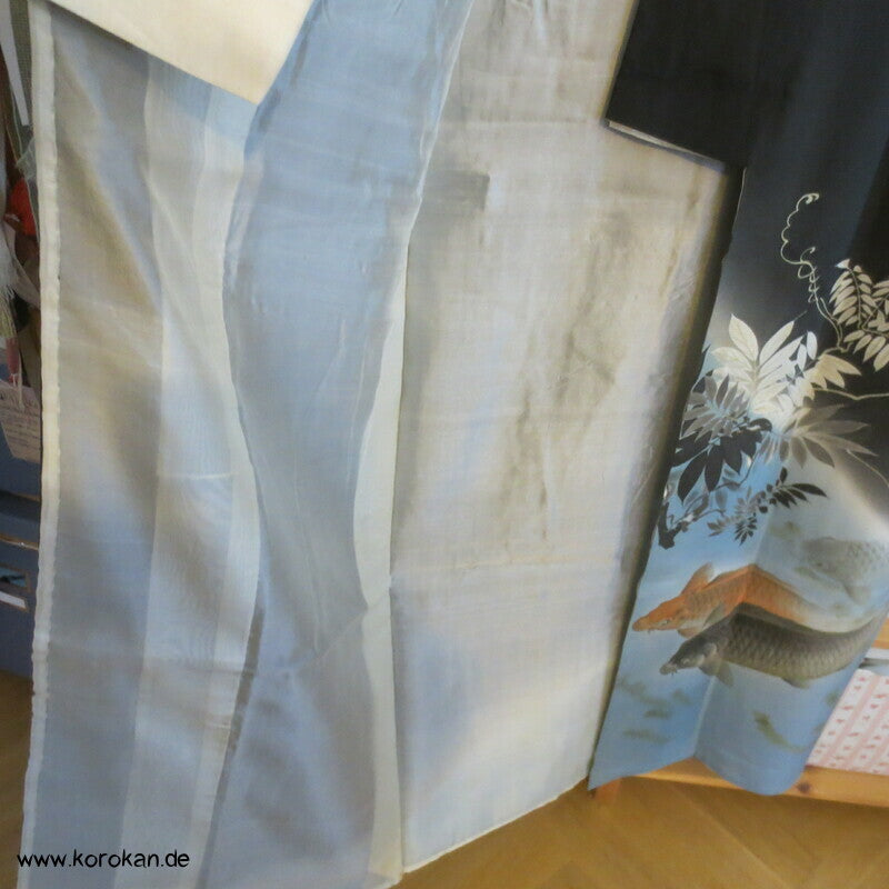 Koi Karpfenteich Tomesode Sommer Kimono Rho Seide