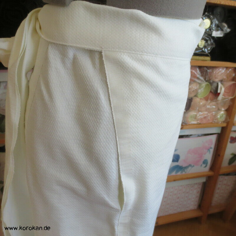Hakama artige Hose, Handtuchrollen Baumwoll Gerstenkorn Stoff