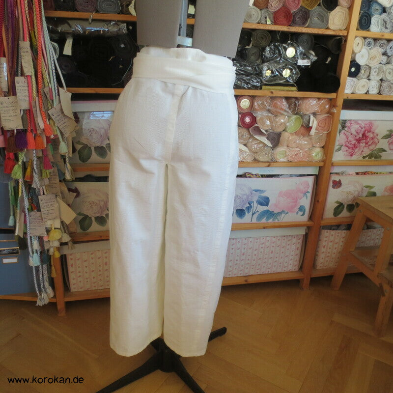 Hakama artige Hose, Handtuchrollen Baumwoll Gerstenkorn Stoff