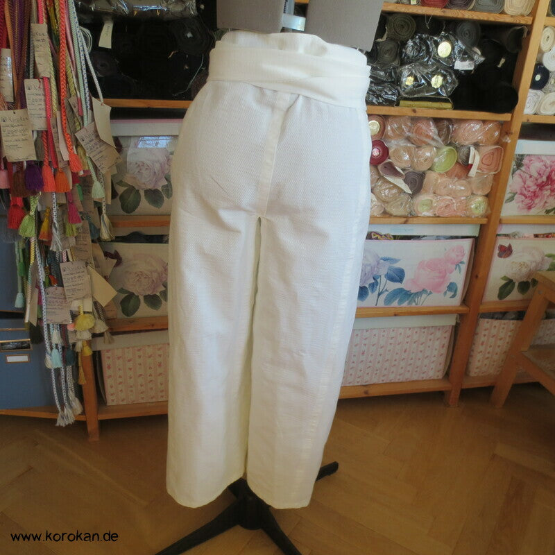 Hakama artige Hose, Handtuchrollen Baumwoll Gerstenkorn Stoff