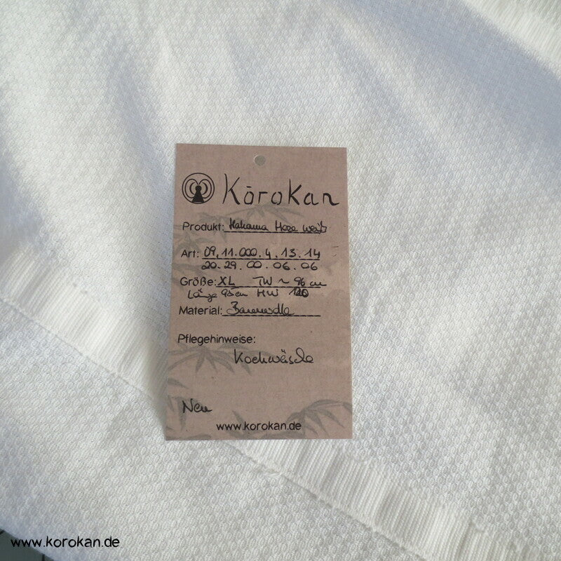 Hakama artige Hose, Handtuchrollen Baumwoll Gerstenkorn Stoff