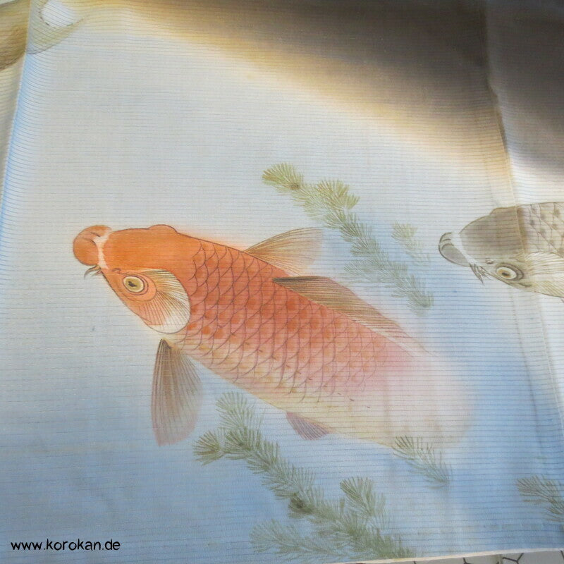 Koi Karpfenteich Tomesode Sommer Kimono Rho Seide