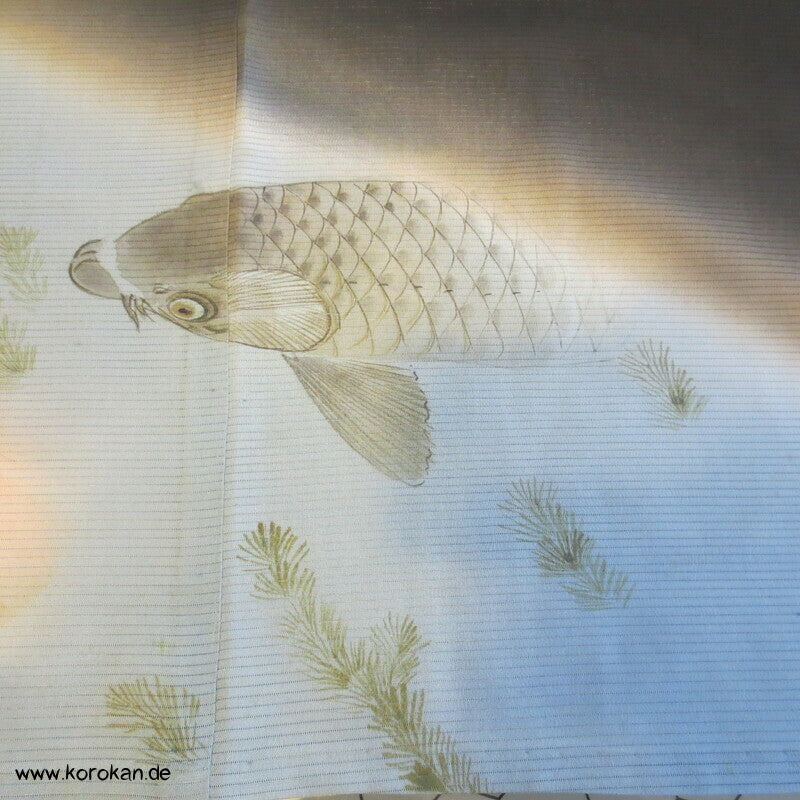 Koi Karpfenteich Tomesode Sommer Kimono Rho Seide