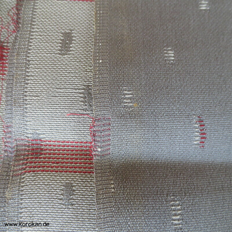 abstrakter Schneesturm Jacquard Seide, Araihari Kimono Stoffrest