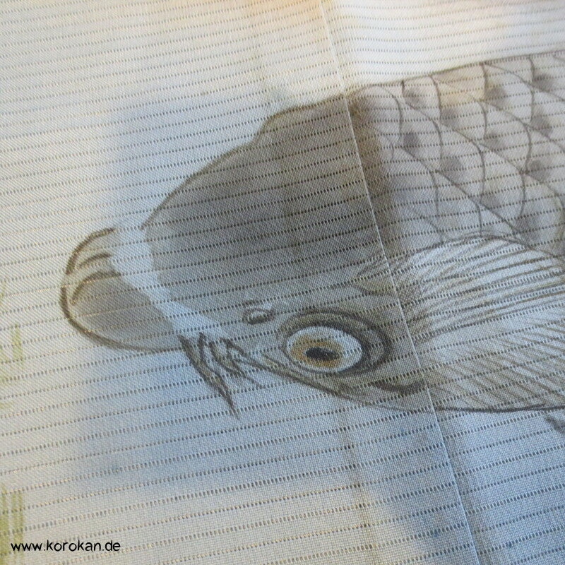 Koi Karpfenteich Tomesode Sommer Kimono Rho Seide