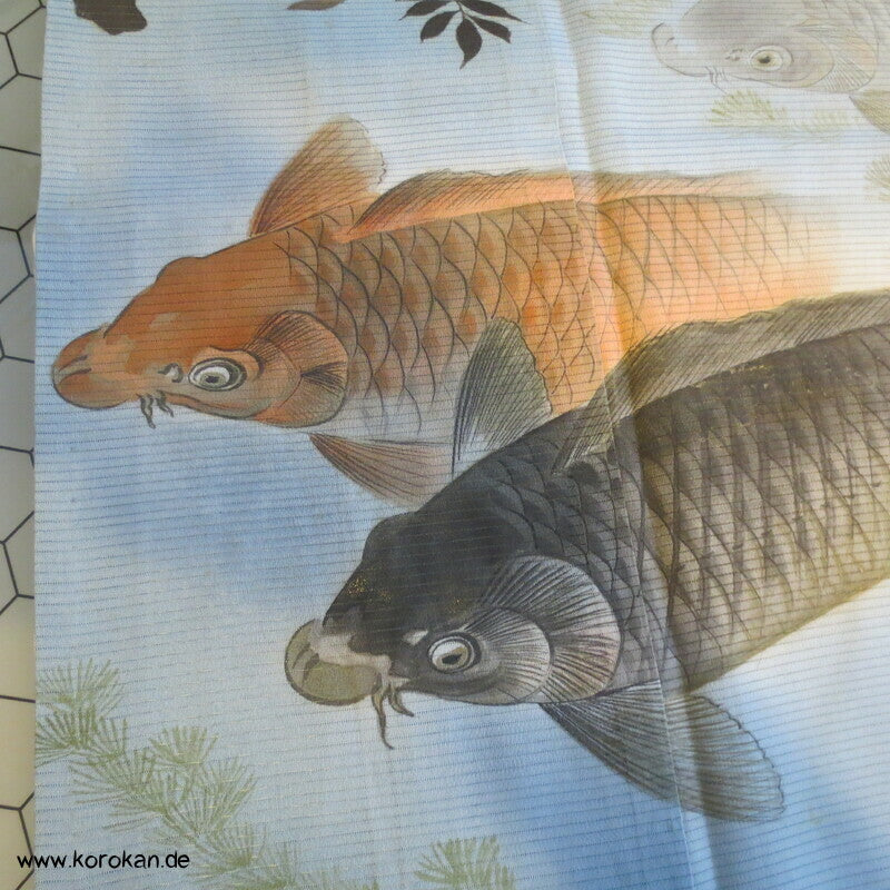 Koi Karpfenteich Tomesode Sommer Kimono Rho Seide