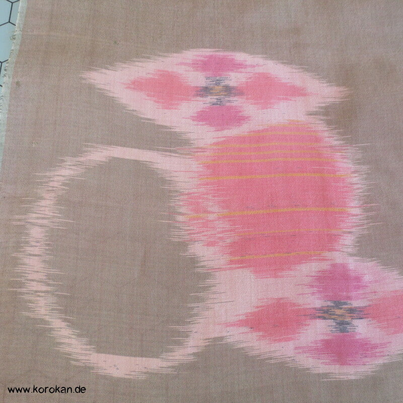 Araihari 1930'er Kimono Stoff, Rauten und Kreise, modernistisch