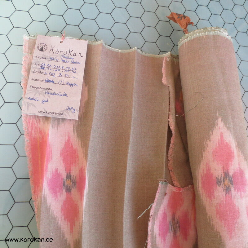 Araihari 1930'er Kimono Stoff, Rauten und Kreise, modernistisch