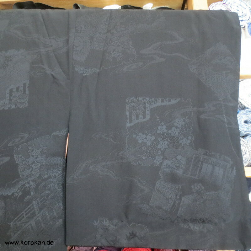 gewebte Shikishi schwarze Haori
