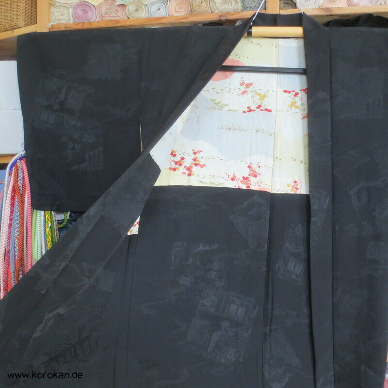 gewebte Shikishi schwarze Haori