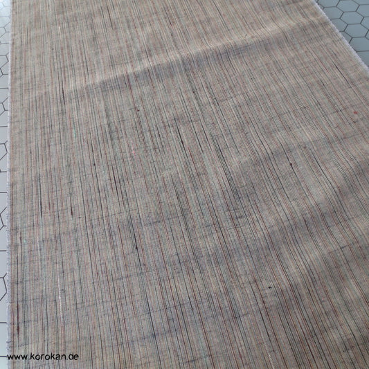 fein bunt gestreifter Tsumugi Seiden Kimono Stoffballen