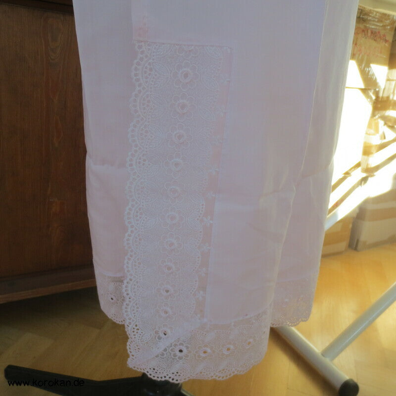 Susoyoke Kimono Juban Unterrock, rosa mit Spitzenrand