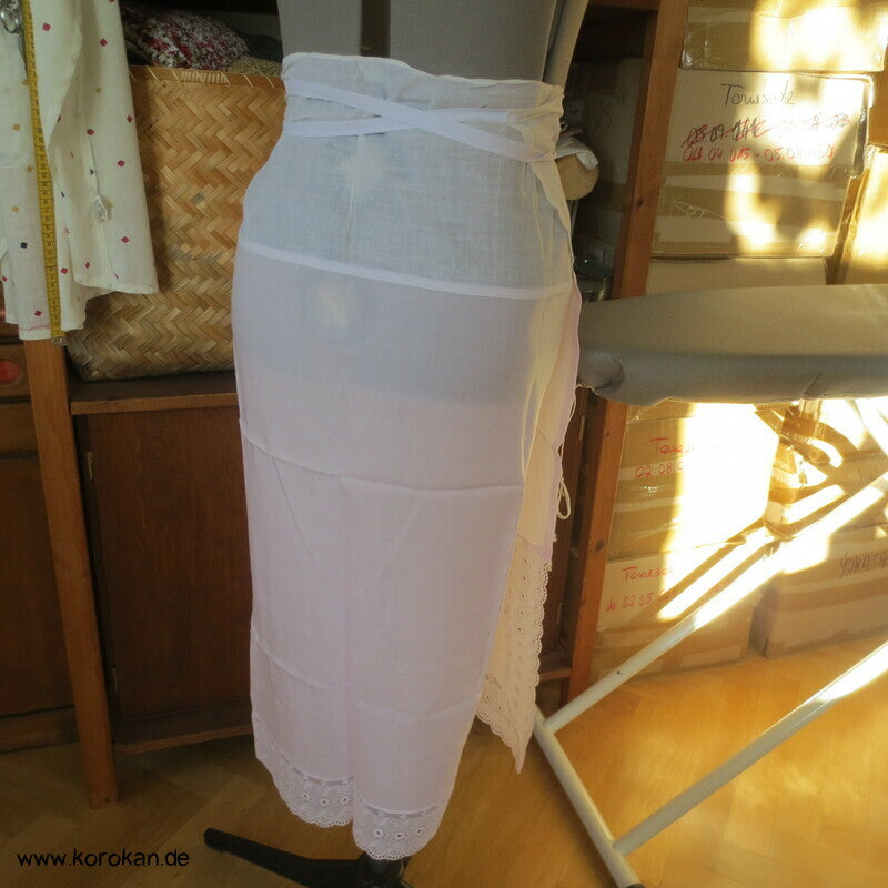 Susoyoke Kimono Juban Unterrock, rosa mit Spitzenrand