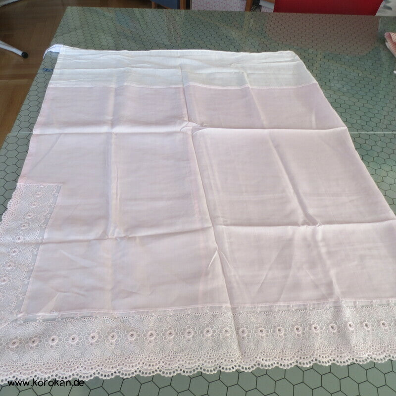 Susoyoke Kimono Juban Unterrock, rosa mit Spitzenrand