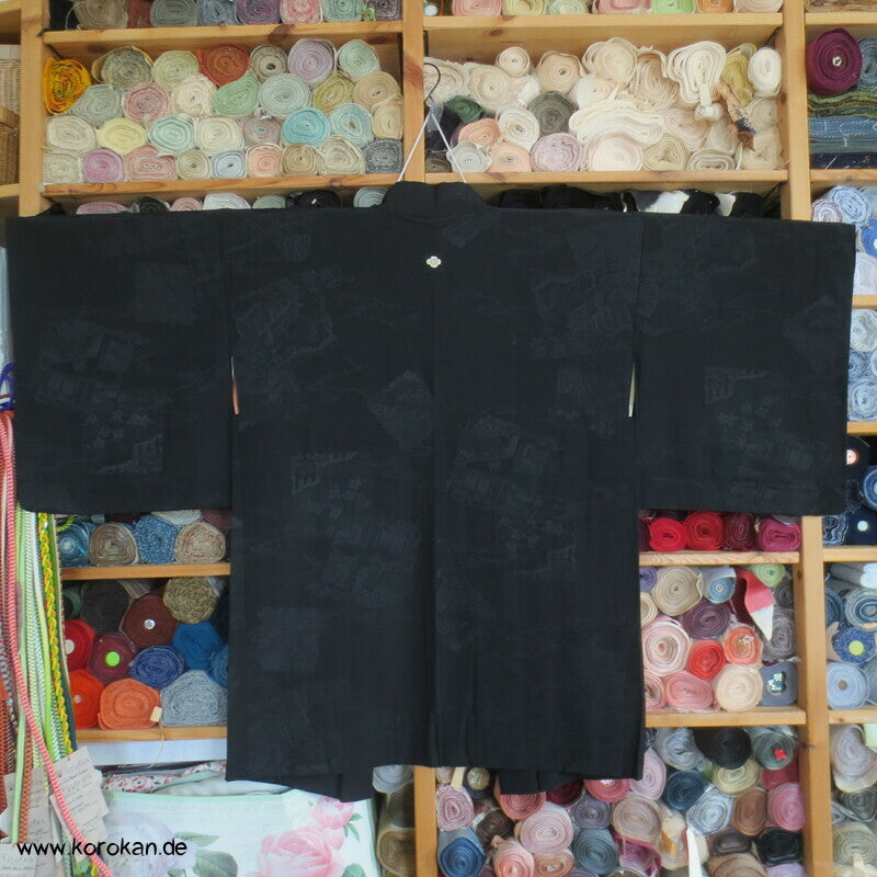 gewebte Shikishi schwarze Haori