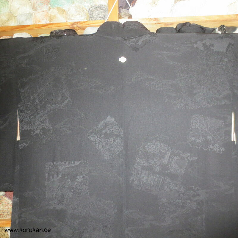 gewebte Shikishi schwarze Haori