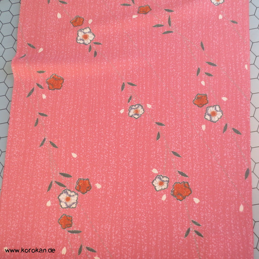 Blumen Kimono Stoffrest Polyester
