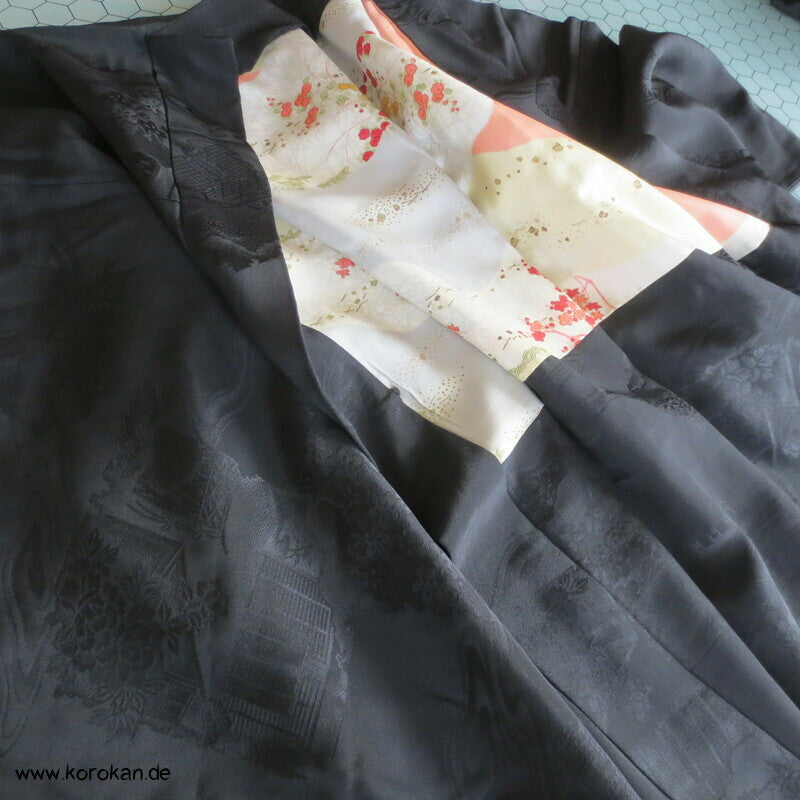 gewebte Shikishi schwarze Haori