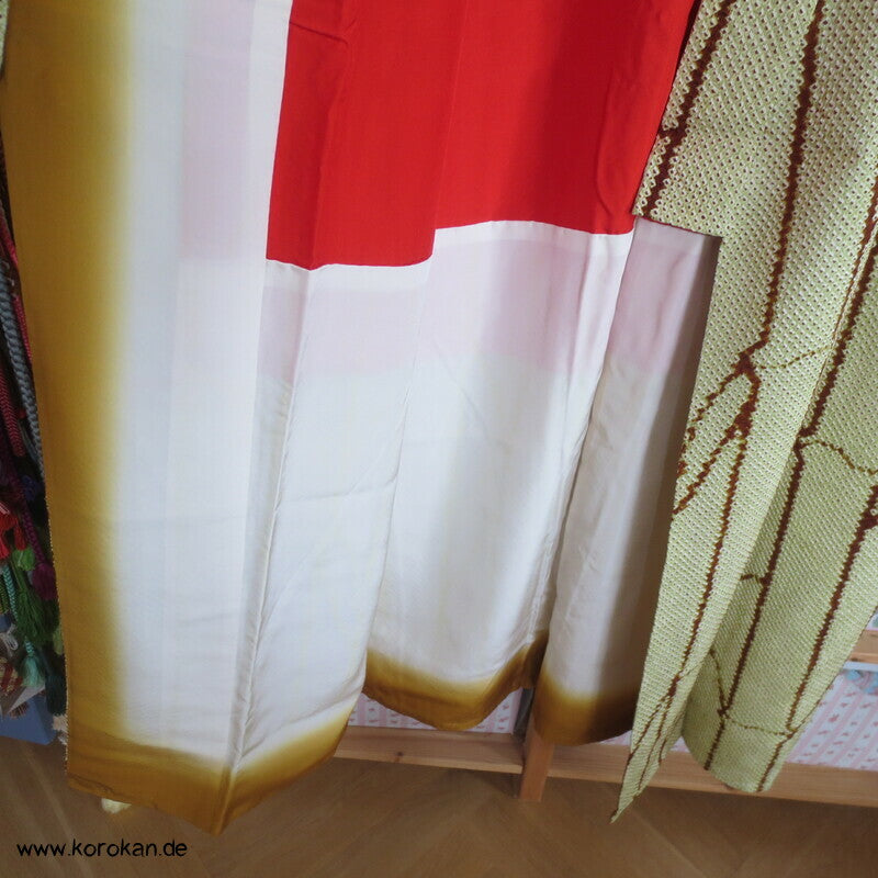 Full Shibori Bambusstäbe Wald Komon Kimono