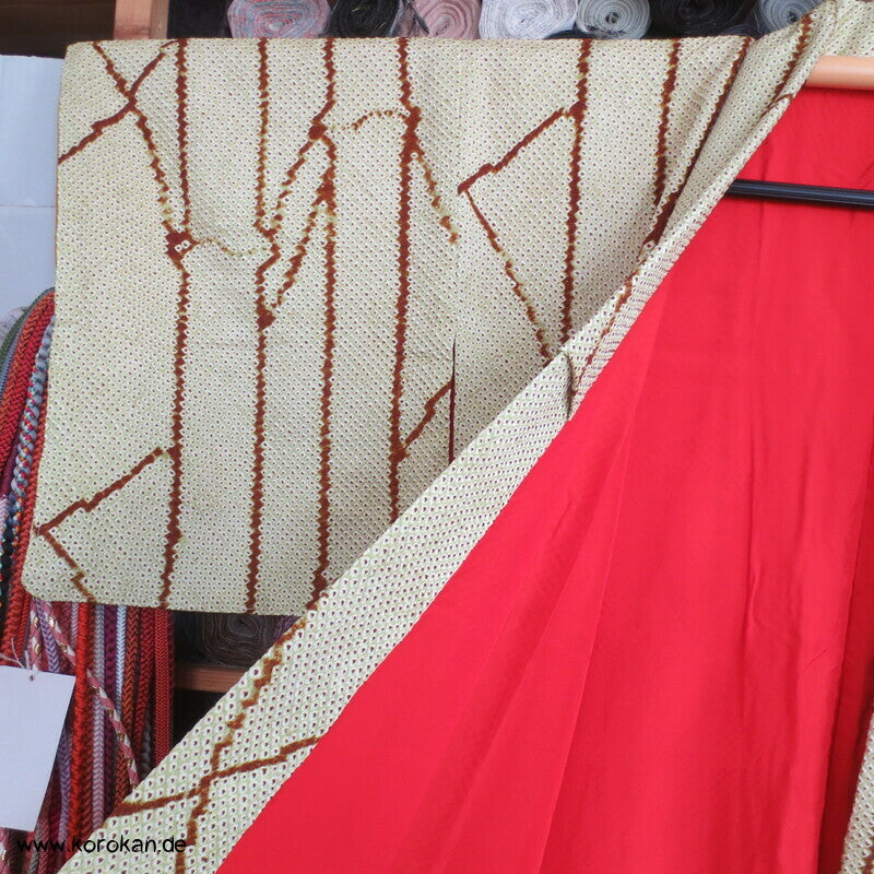 Full Shibori Bambusstäbe Wald Komon Kimono