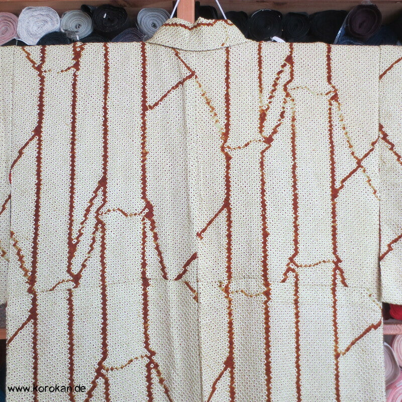 Full Shibori Bambusstäbe Wald Komon Kimono