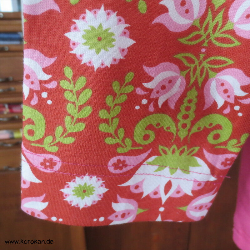 Raglan Kombishirt - gemustert und uni  Baumwoll Jersey Gr. M