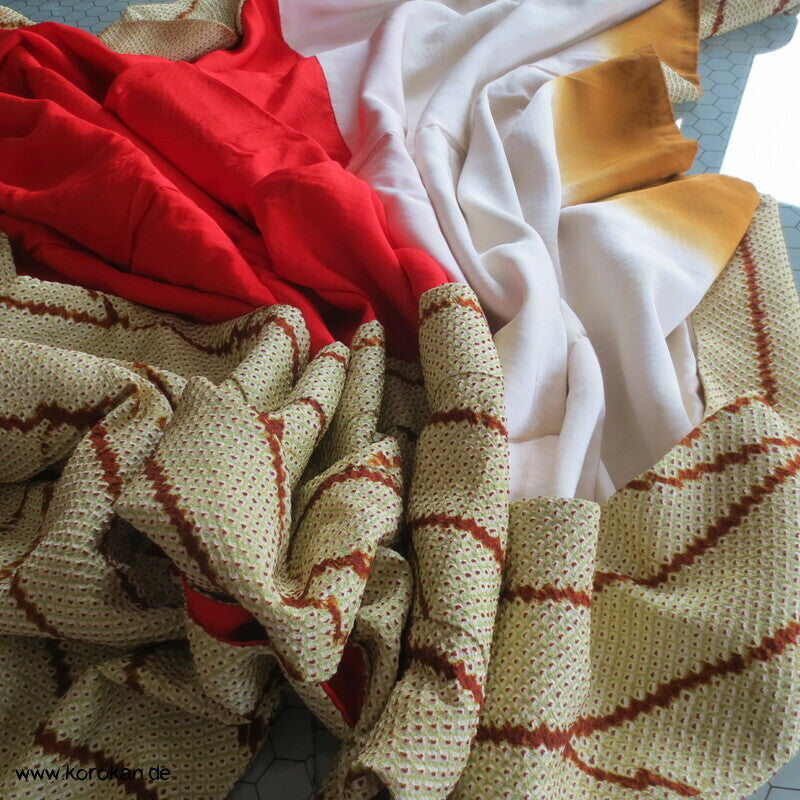 Full Shibori Bambusstäbe Wald Komon Kimono