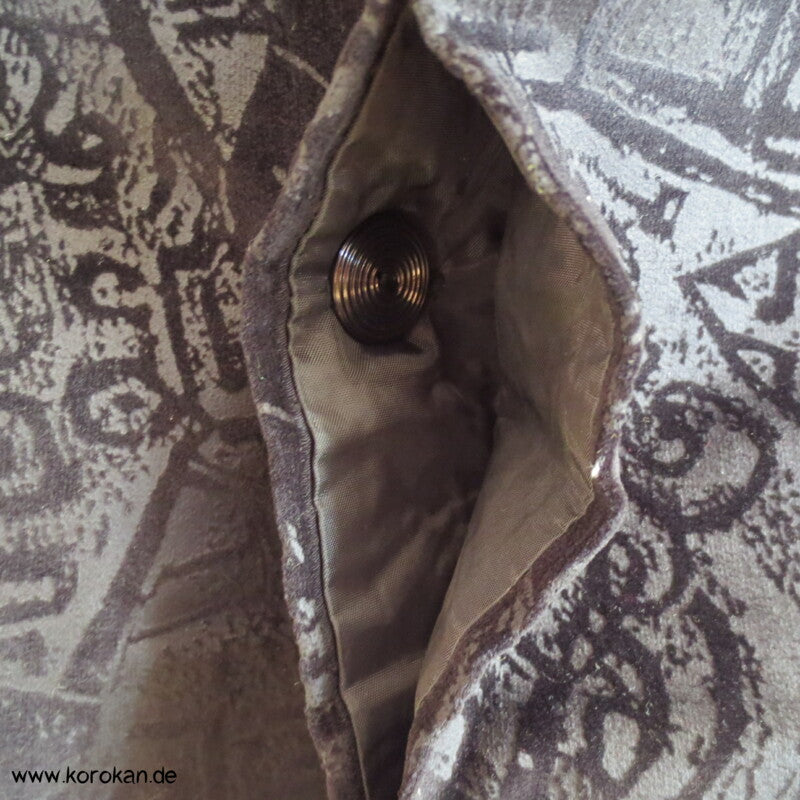 moderne japanische Michiyuki Ausbrenner Samt Kimono Raglanjacke