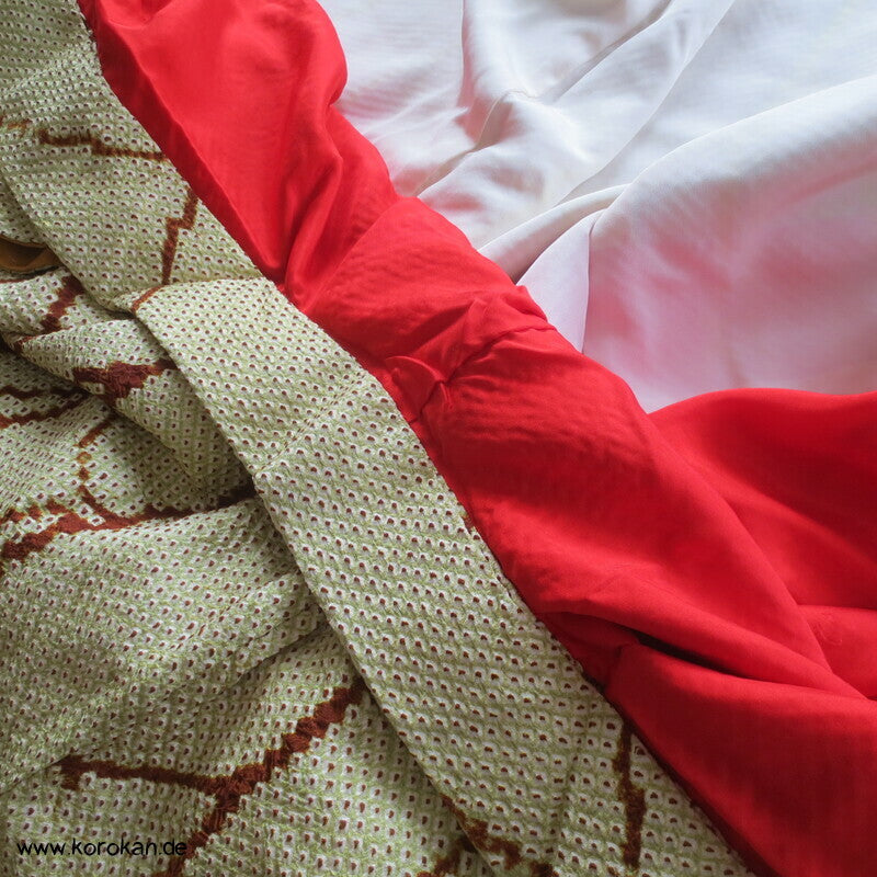 Full Shibori Bambusstäbe Wald Komon Kimono