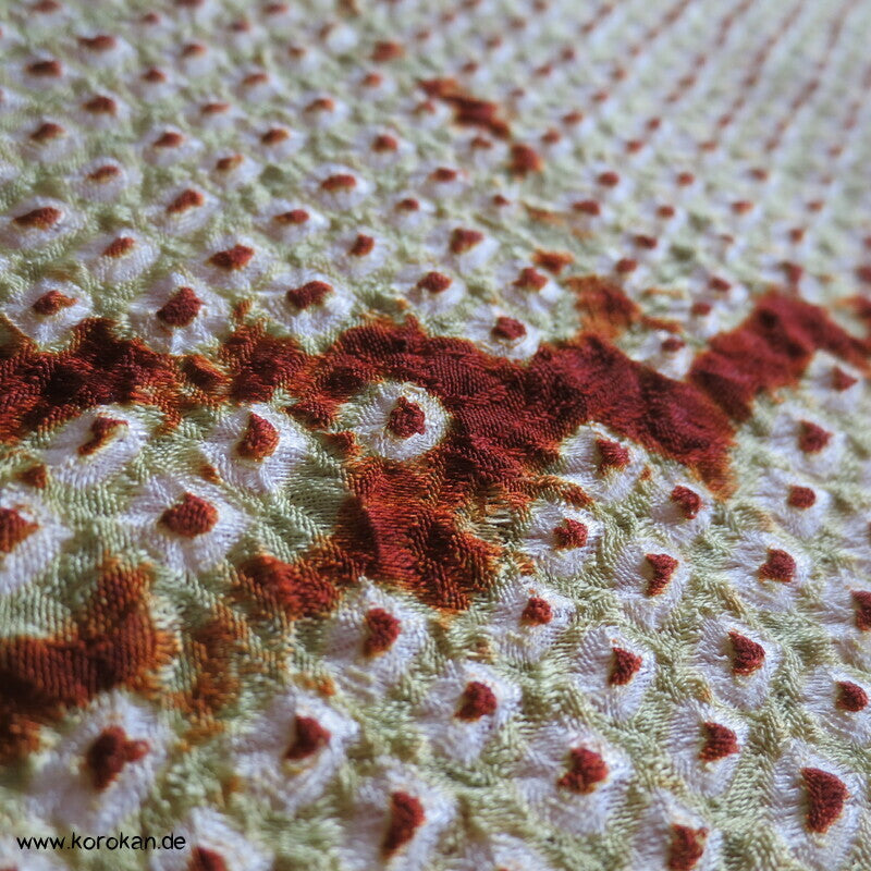 Full Shibori Bambusstäbe Wald Komon Kimono