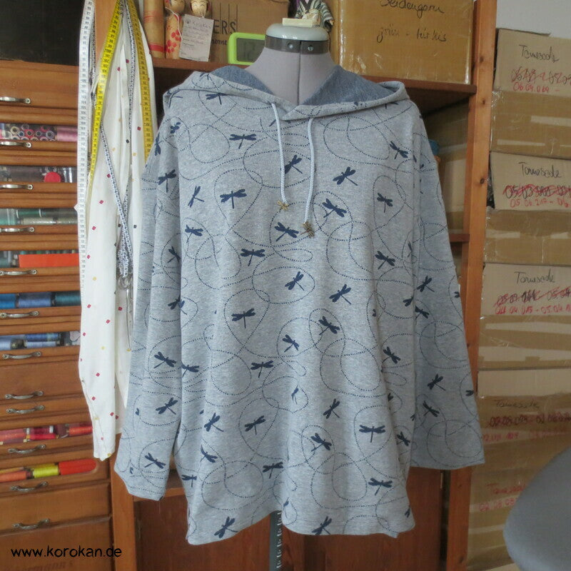 Tombo Libellen Hoodie Gr. L, hinten länger