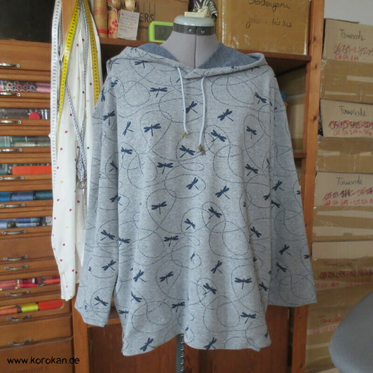 Tombo Libellen Hoodie Gr. L, hinten länger