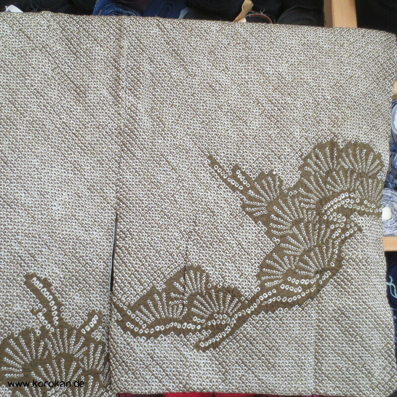 Full Shibori Pinienmuster Haori Kimono Jacke