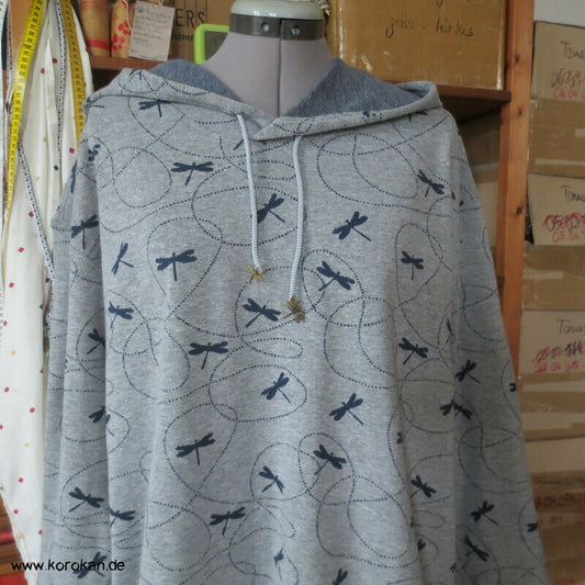 Tombo Libellen Hoodie Gr. L, hinten länger