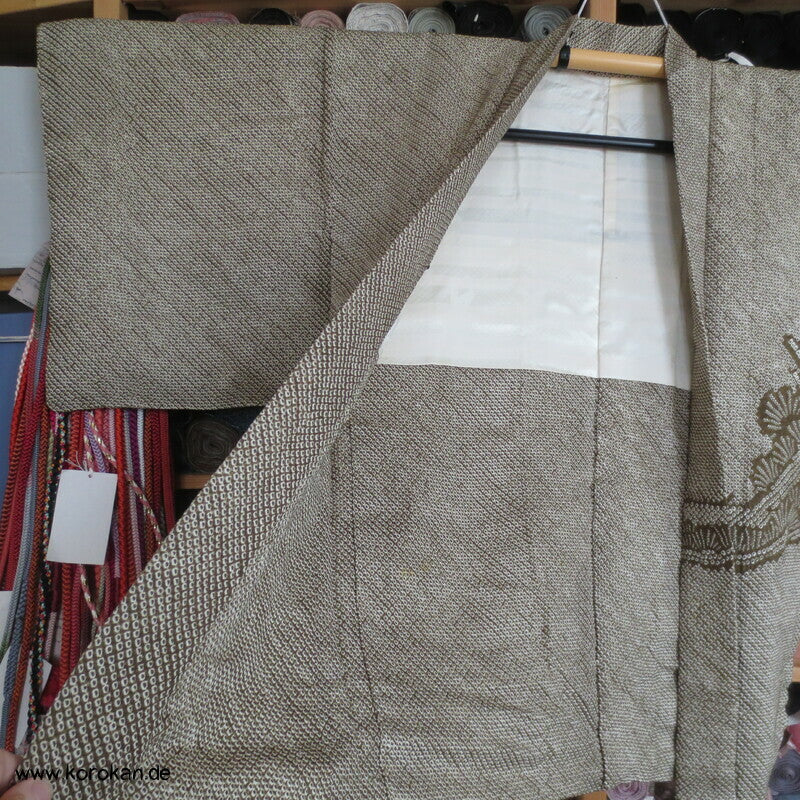 Full Shibori Pinienmuster Haori Kimono Jacke