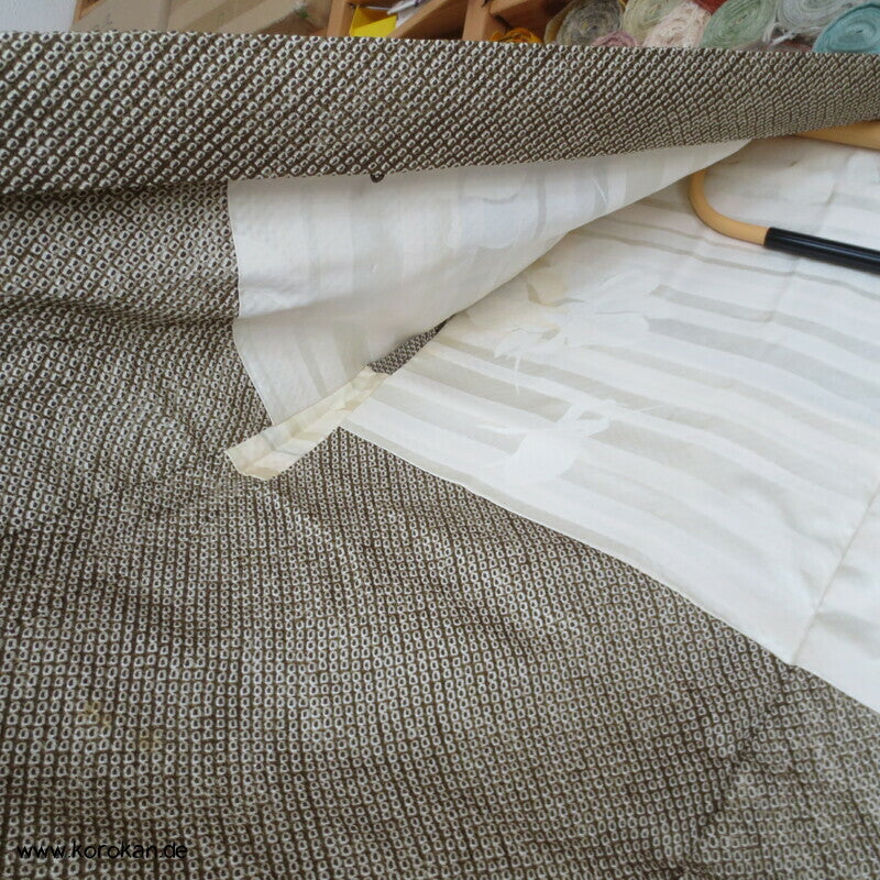 Full Shibori Pinienmuster Haori Kimono Jacke