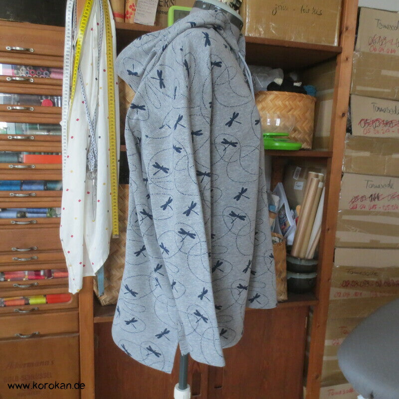 Tombo Libellen Hoodie Gr. L, hinten länger