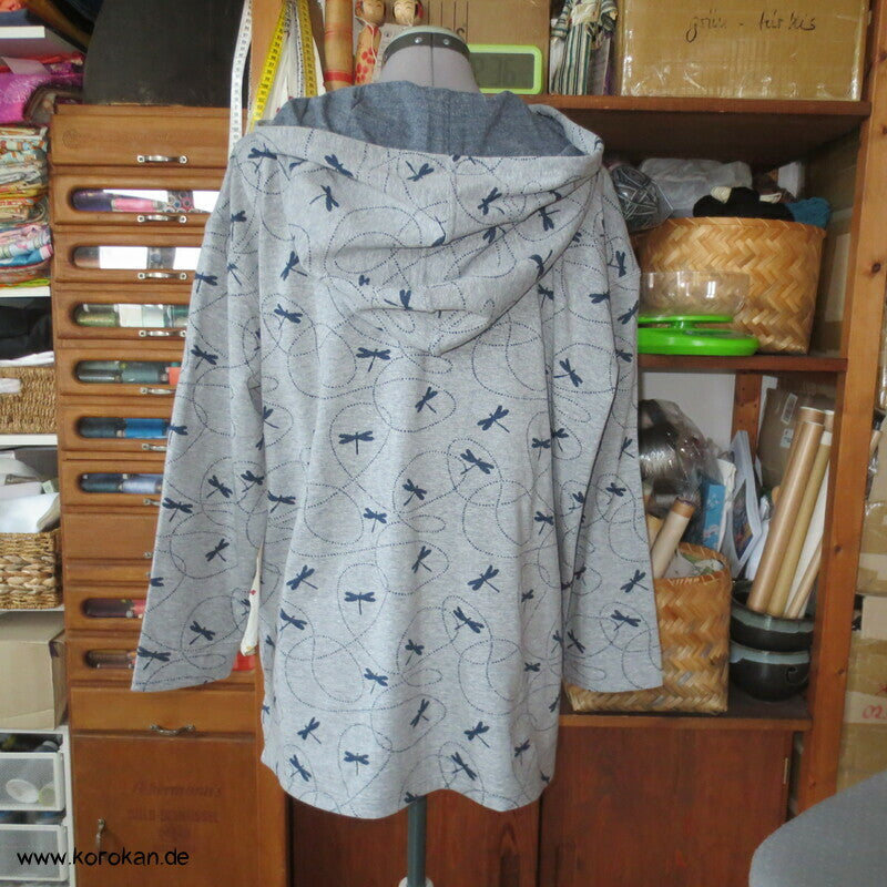 Tombo Libellen Hoodie Gr. L, hinten länger