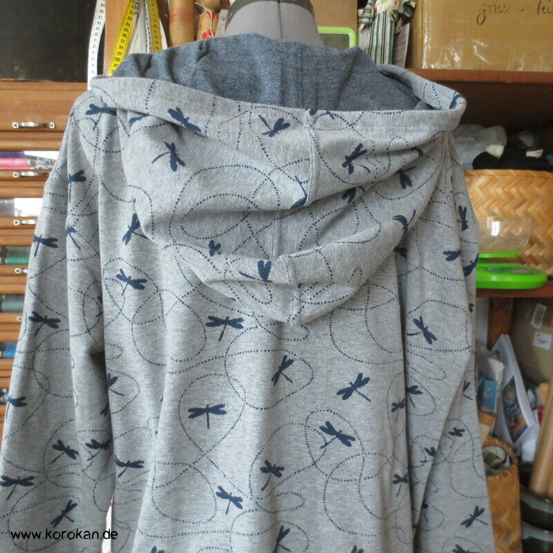 Tombo Libellen Hoodie Gr. L, hinten länger