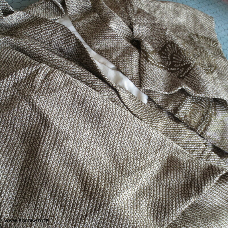Full Shibori Pinienmuster Haori Kimono Jacke