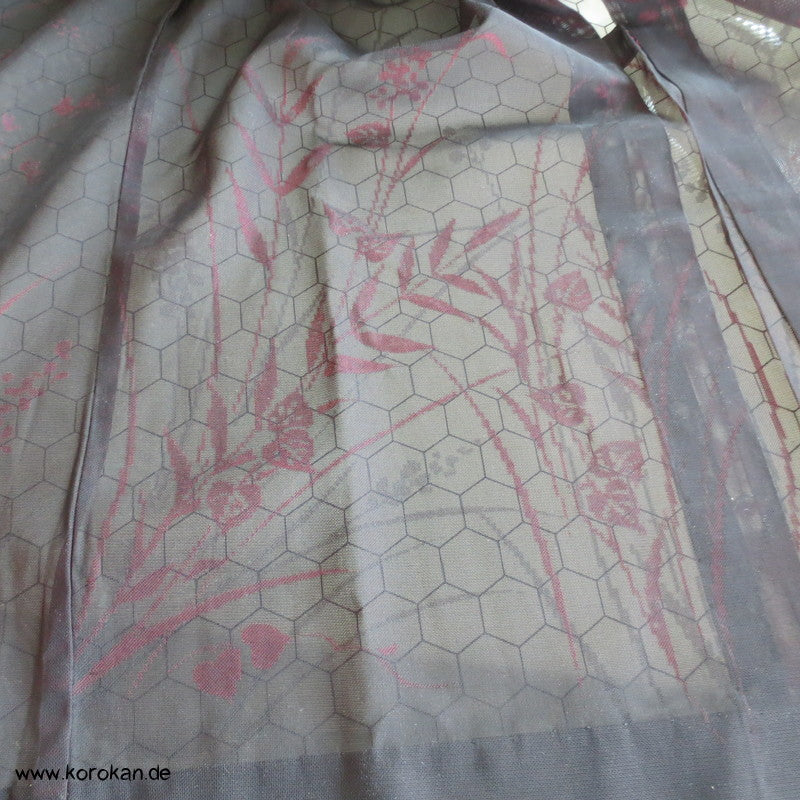 gewebte Gräser Organza Hitoe Haori Jacke