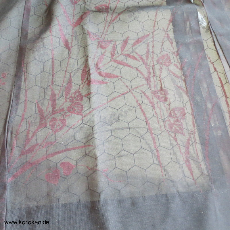 gewebte Gräser Organza Hitoe Haori Jacke