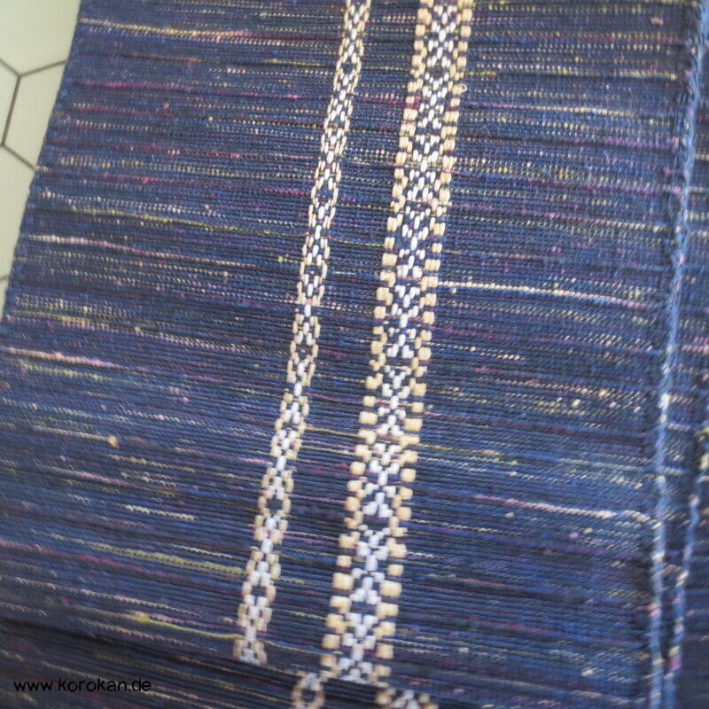 gestreifter Kaku Obi Kimono Gürtel handgewebt meliert
