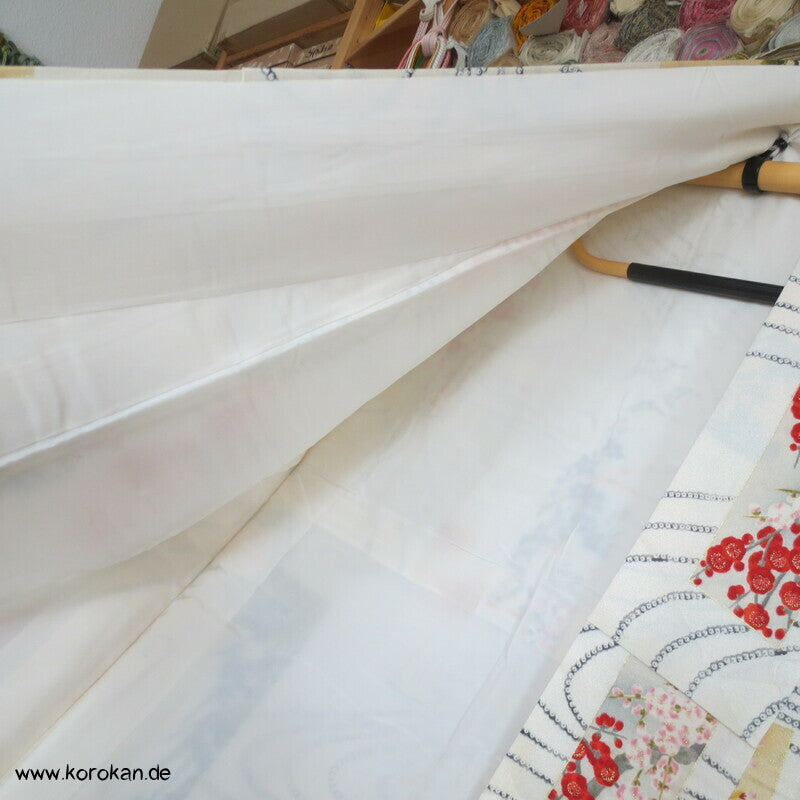 Wellen, Tanzaku mit Golddruck Komon Kimono