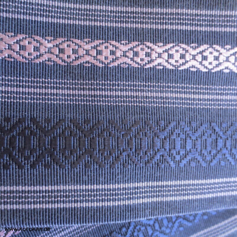 Kaku Kimono Gürtel Hakata, blau - flieder