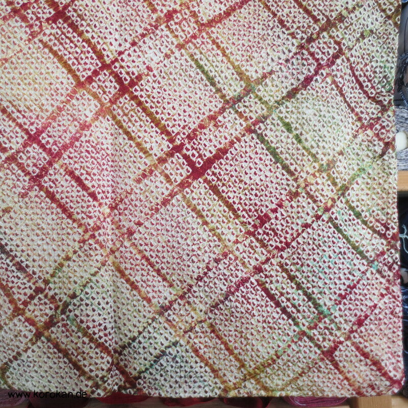 Full Shibori buntes diagonales Gitter Michiyuki Jacke
