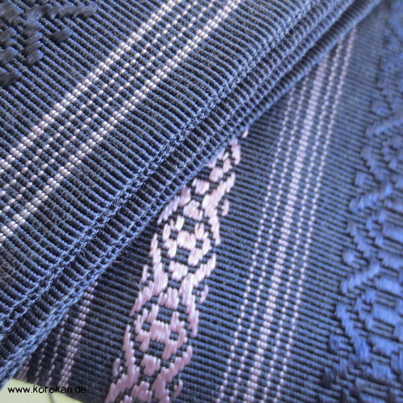 Kaku Kimono Gürtel Hakata, blau - flieder