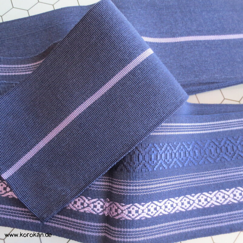 Kaku Kimono Gürtel Hakata, blau - flieder