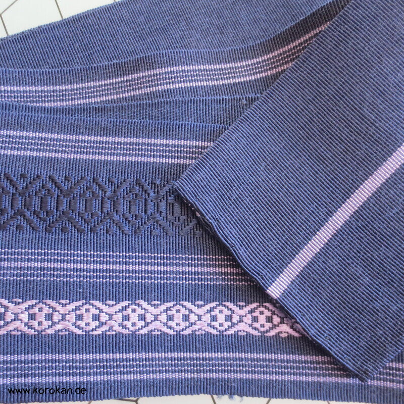 Kaku Kimono Gürtel Hakata, blau - flieder