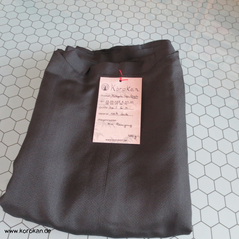 schwarzem Seiden Crepe Michiyuki Jacke - Drachenfutter